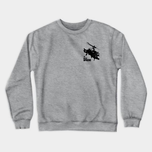 AH-64 Apache (Small logo) Crewneck Sweatshirt by TCP